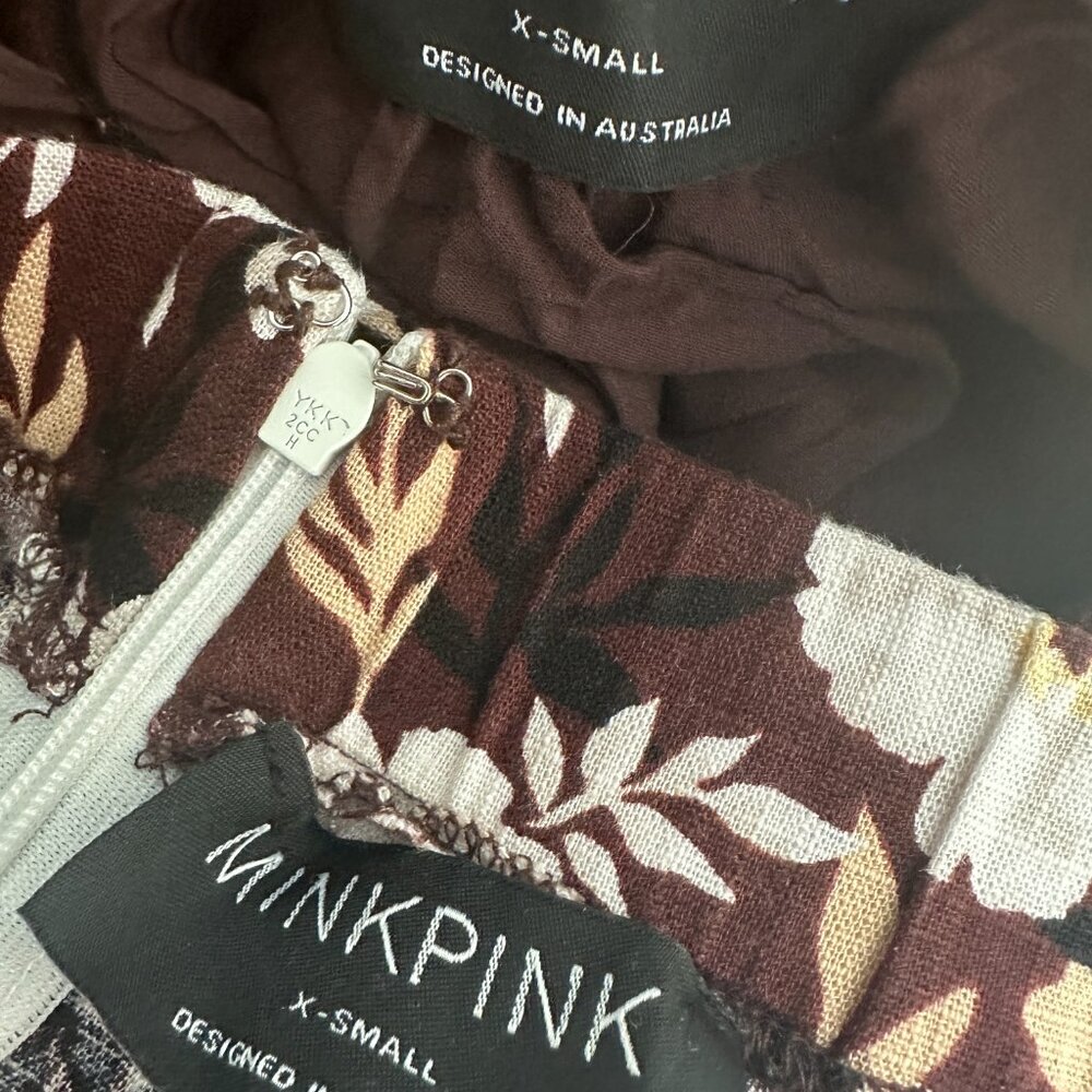 MinkPink Maya Floral Cropped Top & Pant Matching Set Women's XS - Picture 8 of 10
